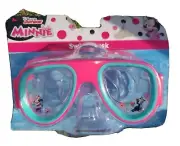 Minnie Mouse Disney Jr. Child Swim Mask Goggles Adjustable Straps Pinocchio Pink