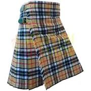 Scottish Traditional Handmade Thompson Camel Tartan Kilt Men/Women Custom Size