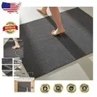 Super Absorbent Quick Dry Bath Mat - Non-Slip Design in Dark Grey 36"x48"