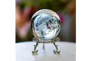 Crystal Earth Sphere Hand-Carved Glass Ball Globe Office Decor Ornament Gift