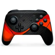 Nintendo Switch Pro Controller Skin Decal Vinyl Wrap - Red Twist Black Metallic