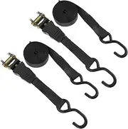 DRESSOOS 2 Packs Car Luggage Fixing Straps 25mm Cargo Tie Belts for Secure Loading Ratchet Straps for Vehicles Motorcycles
