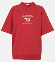[Brunello Cucinelli] Brunello Cucinelli Logo cotton jersey T-shirt AU 16 red