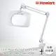 【Hamlet】1.8x/3D 方型大鏡面LED調光時尚護眼檯燈放大鏡 桌夾式 E066