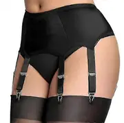 Women Sexy Lace Garter Belt Lingerie Straps Suspender Belt Garter Belts Gifts Black XL