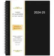 2024-2025 Planner - JULY 2024 - JUNE 2025, Academic Planner 2024 9" x 11" Black