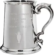 I LUV LTD 1 Pint Tankard for for Man City 2021-22 Premiership Champions Pewter Beer Mug