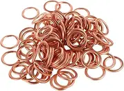 GRADENEVE 100pcs Copper Oil Drain Washers Assortment Kit Leakproof Crush Washer Gasket for Automotive Fit for Oil Plug Sealing Compatible with Various Car Models