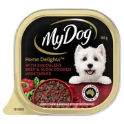 My Dog Home Delights Succulent Beef Slow Cooked Vegetables Wet Dog Food