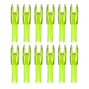 12 Pack Archery Arrows Nocks 4.2mm Plastic Insert Arrow Nock Clear Yellow