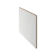 900 x 1200mm 12mm Lining Panel White MDF Primed Scallop 22.5mm