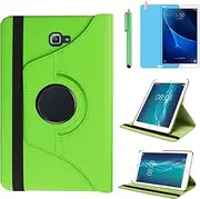 Case for Samsung Galaxy Tab A 10.1 inch 2016 (SM-T580 SM-T585), 360 Degree Rotating Stand Case Smart Protective Cover,with Stylus Pen,Screen Film (Green)