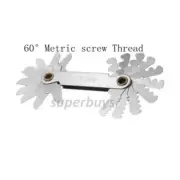 60° Metric 20 Blade Thread Pitch Gauge Measure Range Screw Degrees Measurement