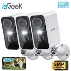 5MP Security Camera System Wireless Home WiFi Outdoor Night Vision Solar Panel