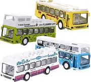 Kisangel Scale Simulation City Bus Model Boys and Girls Bus Toys for Ages Pull Back Car Toys Boys Favorite
