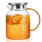 Glass Pitcher Squama Designed 34 Oz High Borosilicate Water Pitcher Iced Tea P