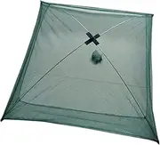 23.6x23.6 Inch Crab Trap, Fishing Bait Trap Foldable Crab Minnow Shrimp Mesh Cast Net for Shrimp Lobster Green