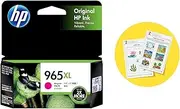 HP 965XL Genuine Original High Yield Magenta Ink Printer Cartridge works with HP OfficeJet Pro 9010 All-in-One Printer series, HP OfficeJet Pro 9020 All-in-One Printer series - (3JA82AA)