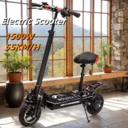 Electric Scooter Adults 1500W 55KM/H 40km Foldable Off Road 10" Tyre E-Bike