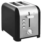 KENMORE Toaster 2-Slice Stainless Steel Cool-Touch Exterior Wide Slot Black