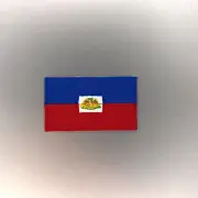 Haiti Flag Patch — Iron On Badge Embroidered Motif — Haitian World Mini