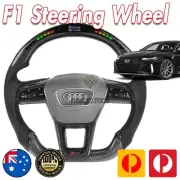 Carbon Fiber LED Shift Light Steering Wheel For AUDI S6 2019-2021 5G C8 4K