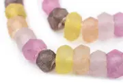Pizzazz Mix Faceted Recycled Java Sea Glass Beads 11mm Indonesia Multicolor