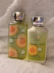 Bath & Body Works Cucumber Melon Shower Gel 10oz & Body Lotion 8oz Set.Free Ship