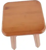 HONMEET Solid Wood Low Stool Home Office Step Stool for Boys and Girls Adults Saddle Bench Seat Indoor/Outdoor Use