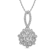 0.2 CT. T.W. Composite Natural Diamond Pendant in Sterling Silver