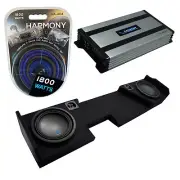 Fits 14-UP Chevy Silverado Double Cab Alpine S-W10D2 Dual 10 Sub Box SA60M Amp