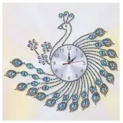 DIAMOND _ EMBROIDERY _ 3D DIAMOND -- PEACOCK_CLOCK ~ No.2