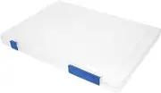 Angoily Plastic Paper Holder Magazine Protector Plastic Scrapbooking Blue File Portable Project Case
