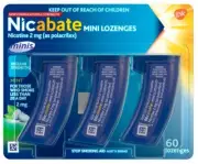 Nicabate Mini Lozenges 2mg Mint Flavour 60 total