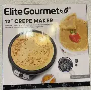 Elite Gourmet ECP-126 Crepe Maker and Griddle 5 Different Temperature Settings