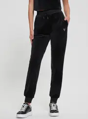 GUESS Women's Black Couture Jogger Pants Size: Medium, Elastane