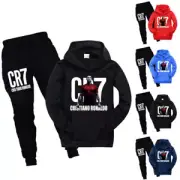 CR7 Ronaldos Tracksuit Kids Boys Girls Hoodie Hooded Pullover Sweatshirt Pants◈