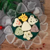 在飛比找ETMall東森購物網優惠-日式飯團壽司模具套裝 壽司工具 寶寶兒童便當海苔三角飯團模具