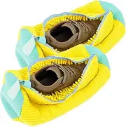 2Pcs Shoes Laundry Bag Reusable Shoe Bag for Washing Machine Portable Lightweight Shoe Washing Bag with Zipper Shoes Laundry Bag with Hook for Sneakers Running Shoes 39x19cm(Yellow)