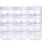 Empty 12 Pack Clear Plastic Slime Storage Favor Jars Wide-mouth Plastic Conta...