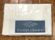 Vintage Pr (2) Cuddledown Linen Euro Sham Pillowcases Portugal 1999 Off White