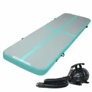 3M Inflatable Air Track Mat Tumbling Floor Green Gymnastics Built-in valve Pump