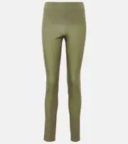 [Joseph] Joseph Mid-rise gabardine leggings AU 6 green