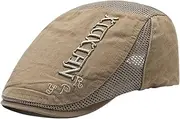 [svlftecon] Unisex Newsboy Cap Flat Ivy Hat Cabbie Hunting Driving Hat Cotton for Spring Summer Mesh Breathable Series 27