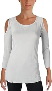 [Calvin Klein] Performance Womens Cold Shoulder Fitness Pullover Top