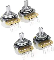 CTS 450 Series A250K+B250K Inch Size Fine 24-Spline Split Short Shaft Pots Audio Linear Taper Potentiometer for Electric Guitar Bass (2A+2B)