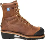 [GOODVILLE] Men's Catskill-Series 9" Composite Toe 600G Insulated Waterproof Logger Work Boots for Men, ASTM-F2413 EH-Rated, Lace Up Industrial and Construstion Work Shoes with Oil and Slip Resistant