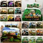Minecraft Quilt Duvet Doona Cover Single Double Queen Pillowcase Bedding Set AU