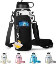 Water Bottle Holder with Strap for Hydroflask 32oz 40oz black40oz black
