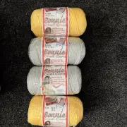 4 Of 90M Rolls Bonnie 6mm Macrame Craft Cord Sunshine And Shadow